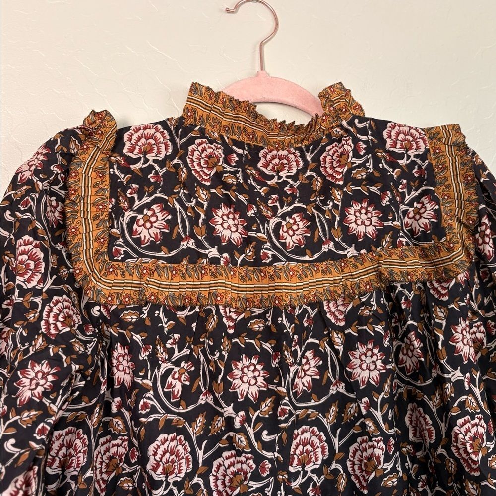 Anthropologie Othilia Sera Ruffled Floral Top Extra Small - Picture 9 of 9